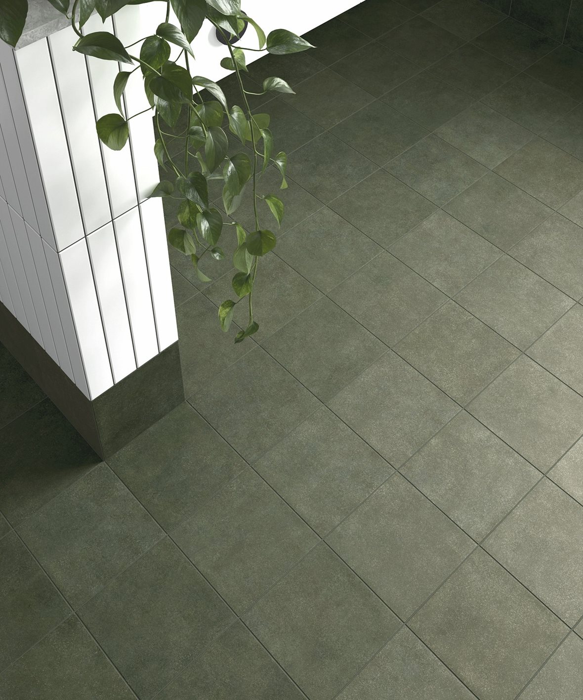 Käytävät, Retro, LPC Palermo, LPC Palermo lasitettu porcelanato seinälaatta lattialaatta ulkolaatta 20X20 08 Pine tasapintainen matta tumma vihreä yksivärinen