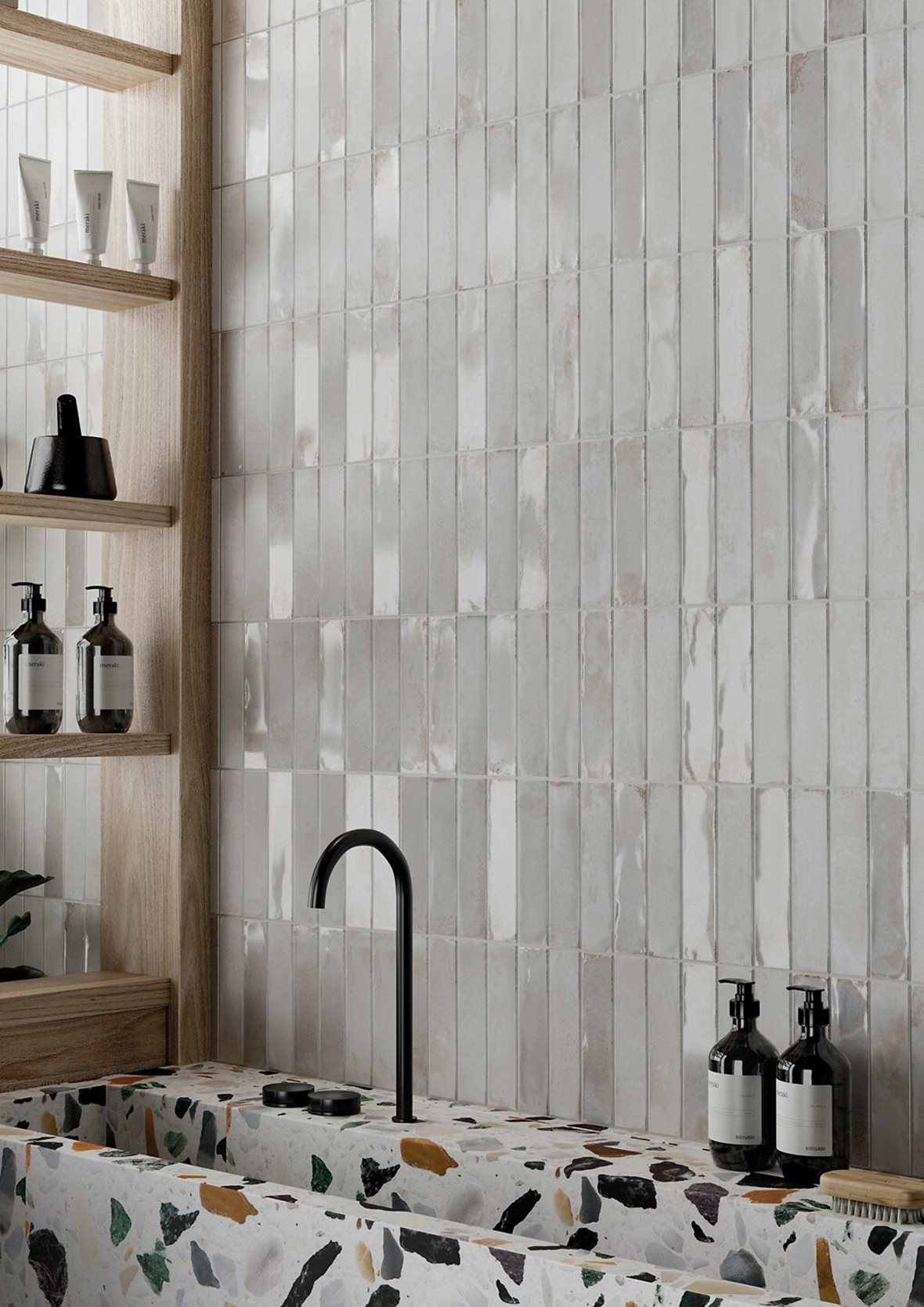 WC, Moderni, LPC Polar, LPC Polar lasitettu porcelanato seinälaatta ulkolaatta 4,8X20 07 hiekka laineileva kiiltävä vaalea beige vivahteikas, LPC Polar lasitettu porcelanato seinälaatta ulkolaatta 4,8X20 07 hiekka laineileva matta vaalea beige vivahteikas