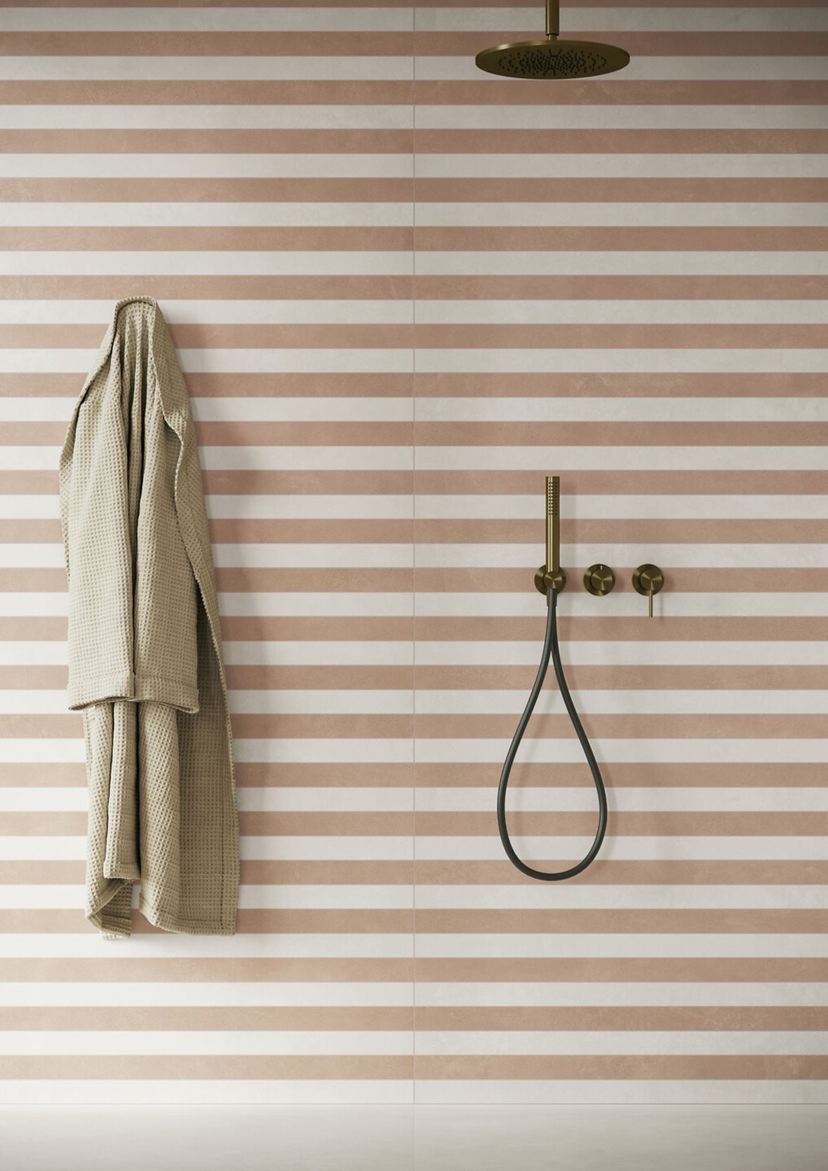 Kylpyhuone, Moderni, LPC Sense, LPC Sense lasitettu porcelanato seinälaatta ulkolaatta 5X120 10 terra tasapintainen matta vaalea ruskea vivahteikas, LPC Sense lasitettu porcelanato seinälaatta ulkolaatta 5X120 07 lumi tasapintainen matta vaalea beige vivahteikas