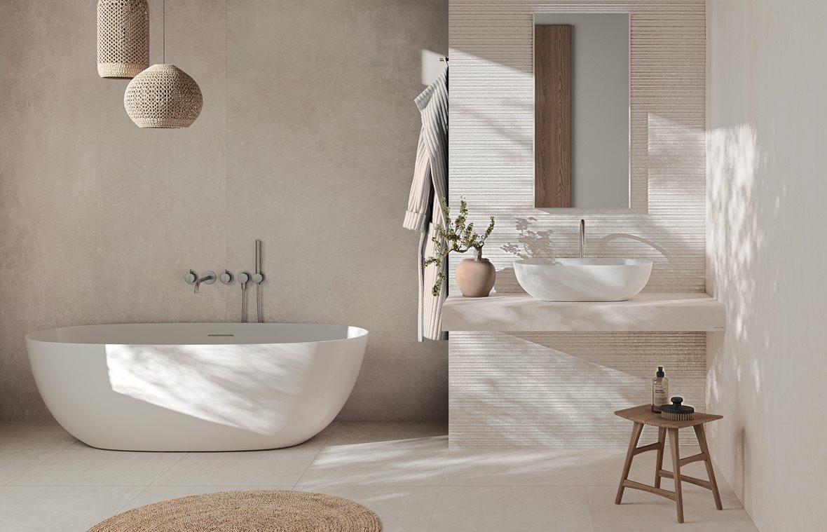 Kylpyhuone, Klassinen, LPC Sicily Re60, LPC Sicily Re60 lasittamaton porcelanato seinälaatta 60X119,7 G02 Ash rihlattu matta vaalea harmaa kivi, LPC Sicily Re60 lasittamaton porcelanato lattialaatta ulkolaatta 60X60 R02 Ash karhennettu matta vaalea harmaa kivi, LPC Sicily Re60 lasittamaton porcelanato seinälaatta lattialaatta ulkolaatta 60X119,7 02 Ash tasapintainen silotettu matta vaalea harmaa kivi