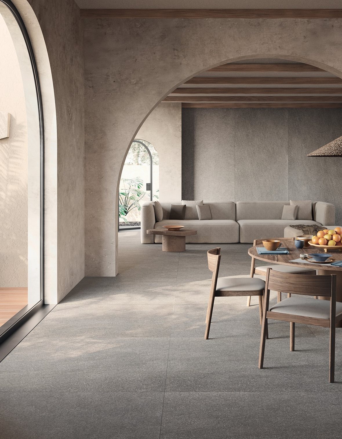 Ruokasalit, Klassinen, LPC Volcano Re60, LPC Volcano Re60 lasittamaton porcelanato seinälaatta lattialaatta ulkolaatta 80X80 02 Grey tasapintainen silotettu matta keskitumma harmaa kivi