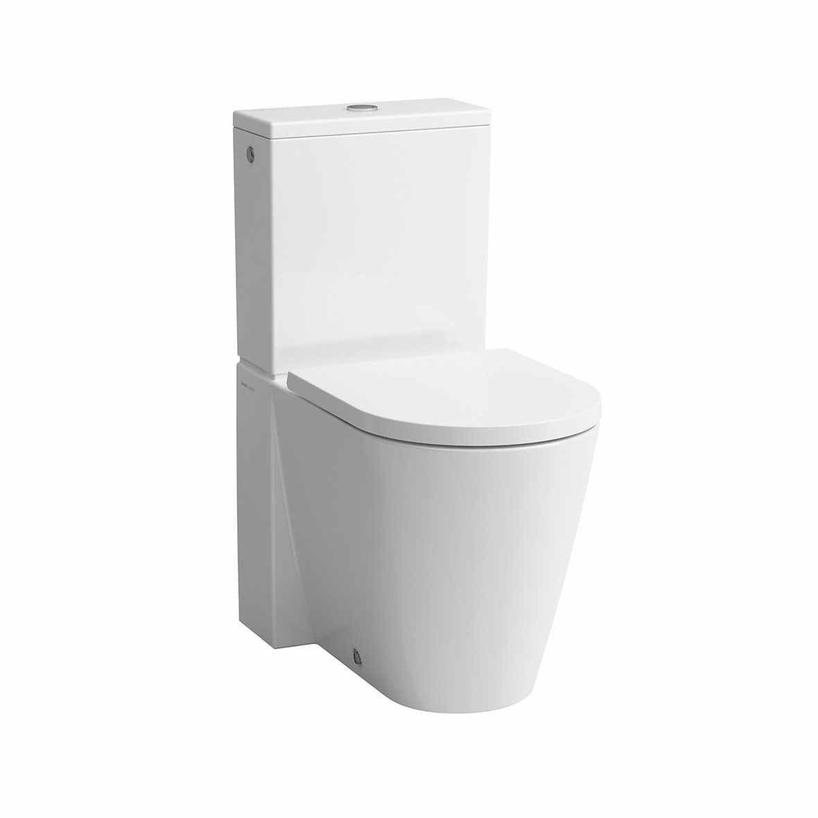 Laufen Kartell WC-istuin lattiaan rimless P-lukko valkoinen LCC sisältää istuinkannen, Laufen Kartell WC-istuin lattiaan rimless P-lukko kiiltävä valkoinen LCC sisältää vaimennetun kovan istuinkannen