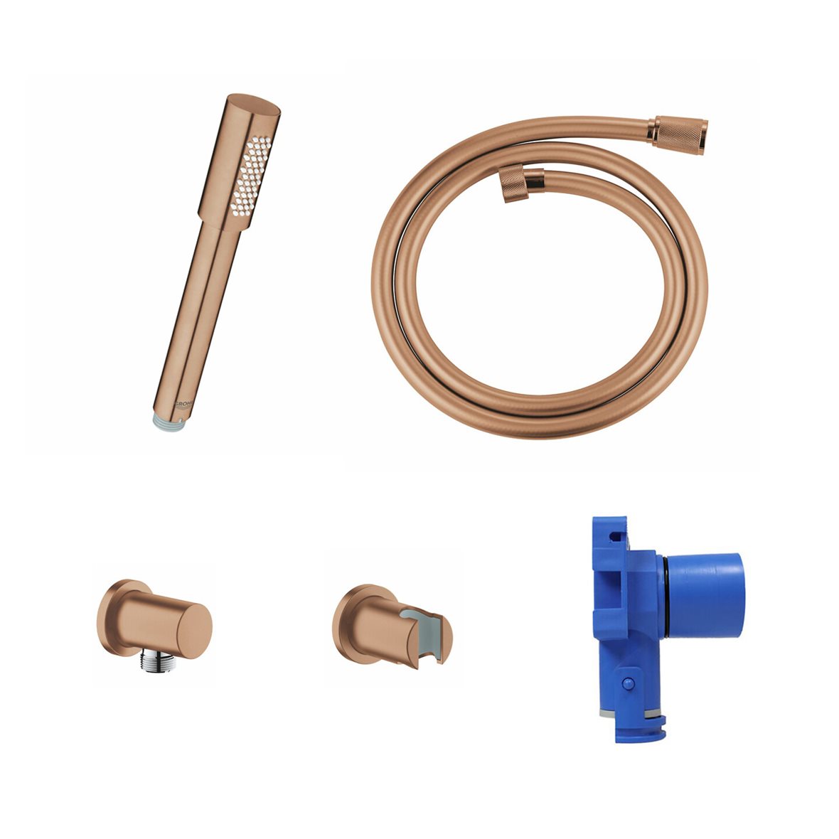 GROHE Sena Stick suihkusetti paketti seinäliittimellä brushed warm sunset 6,5 l/min