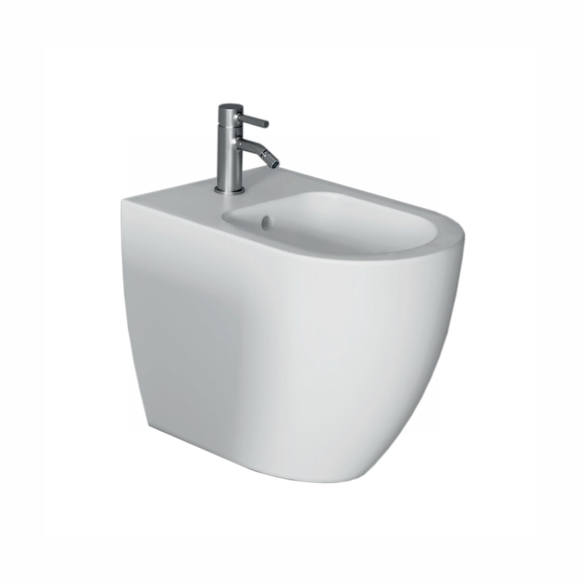 Alice Ceramica FORM pesuistuin lattiaan mattavalkoinen