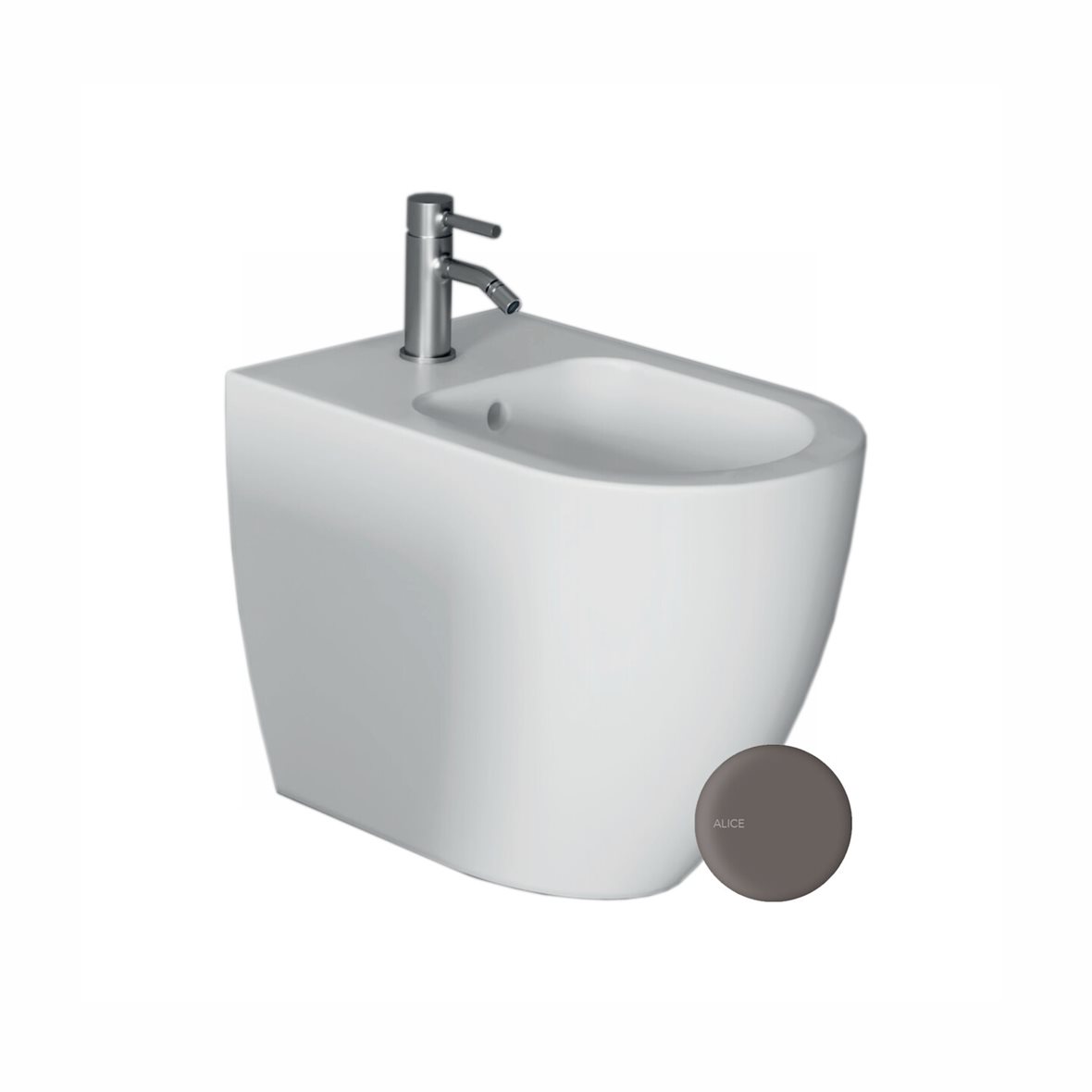 Alice Ceramica FORM pesuistuin lattiaan kahvi