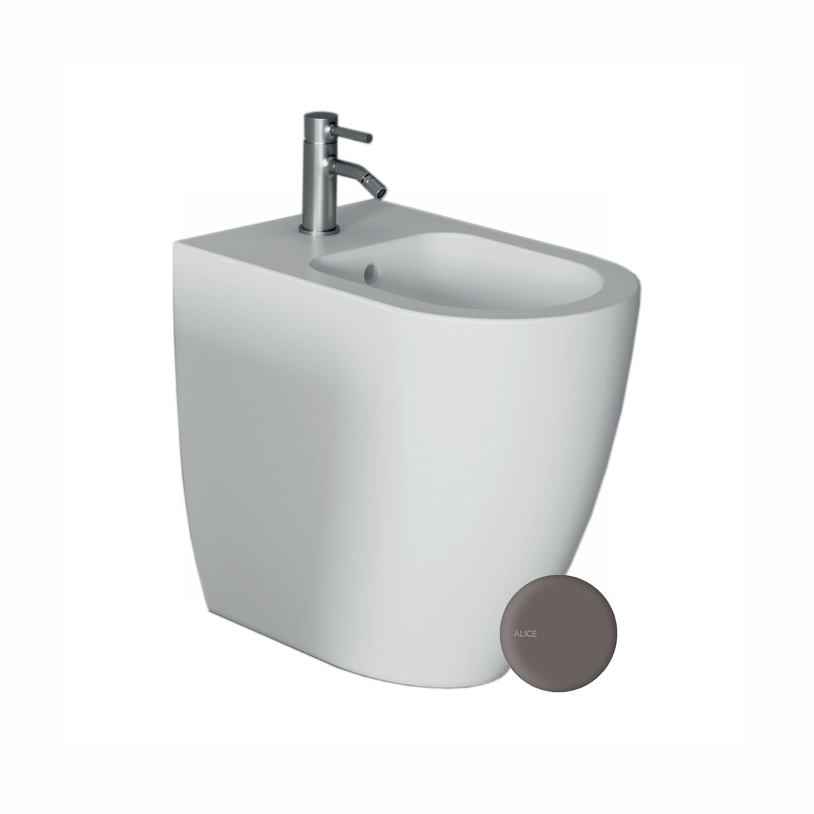 Alice Ceramica FORM pesuistuin lattiaan korkea kahvi