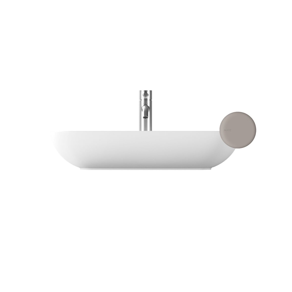 Alice Ceramica FORM pesuallas tason päälle 60X45X12 cm harmaa posliini matta harmaa