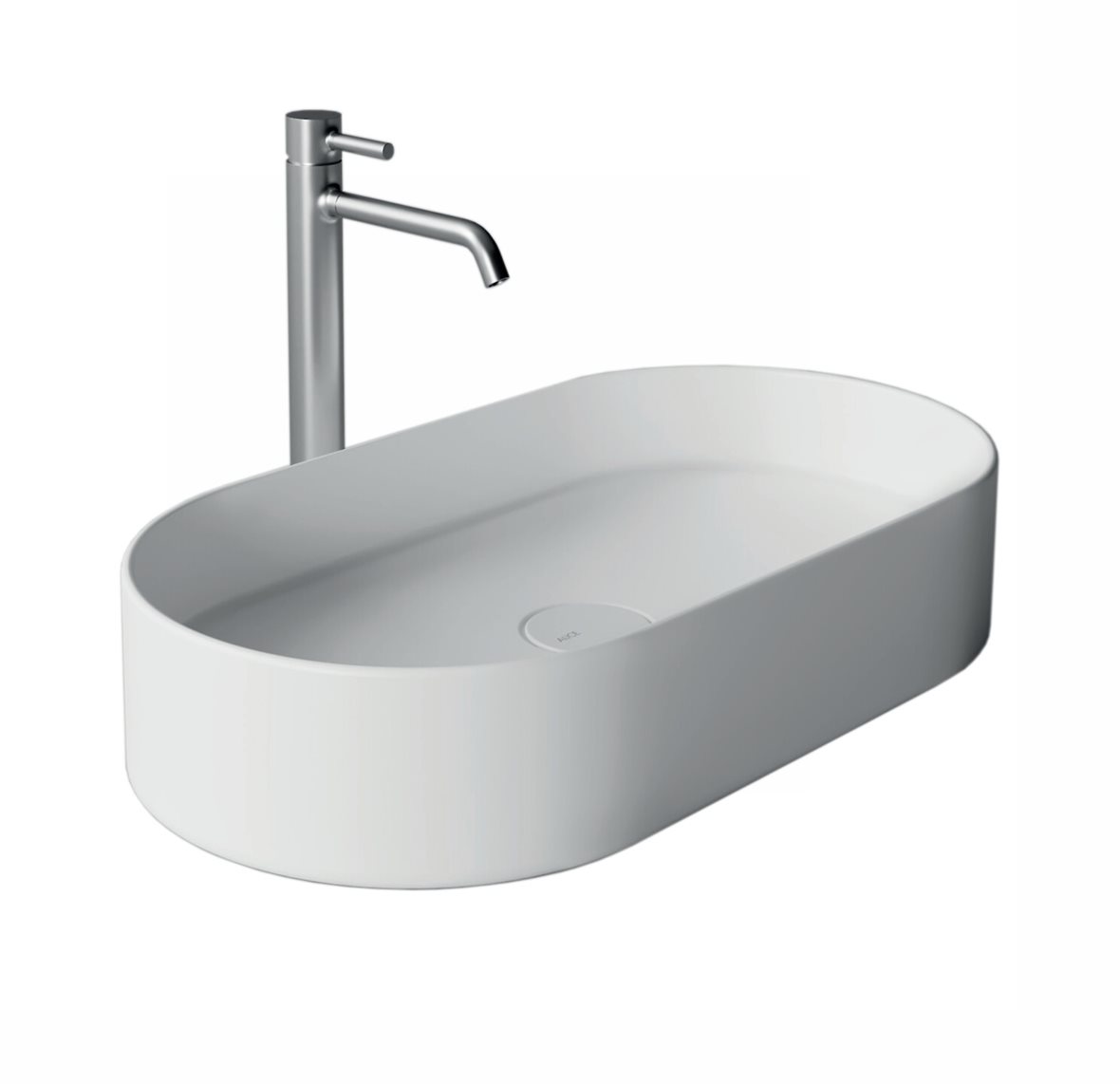 Alice Ceramica HIDE malja-allas 65X35X12 cm kiiltävä valkoinen posliini kiiltävä valkoinen