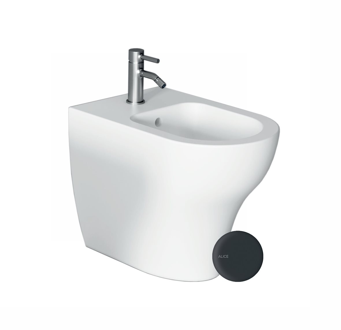 Alice Ceramica UNICA pesuistuin lattiaan mattamusta