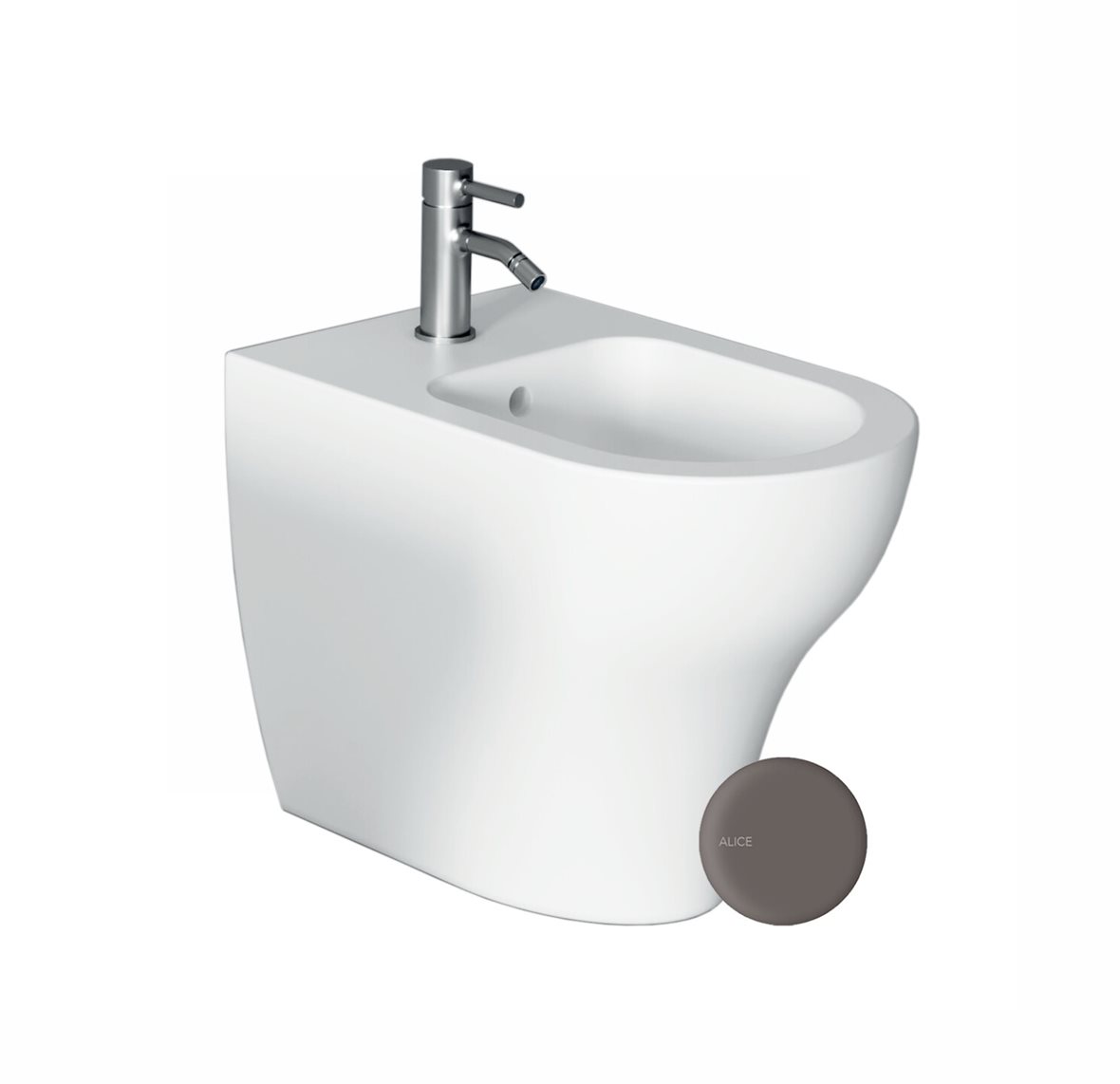 Alice Ceramica UNICA pesuistuin lattiaan kahvi