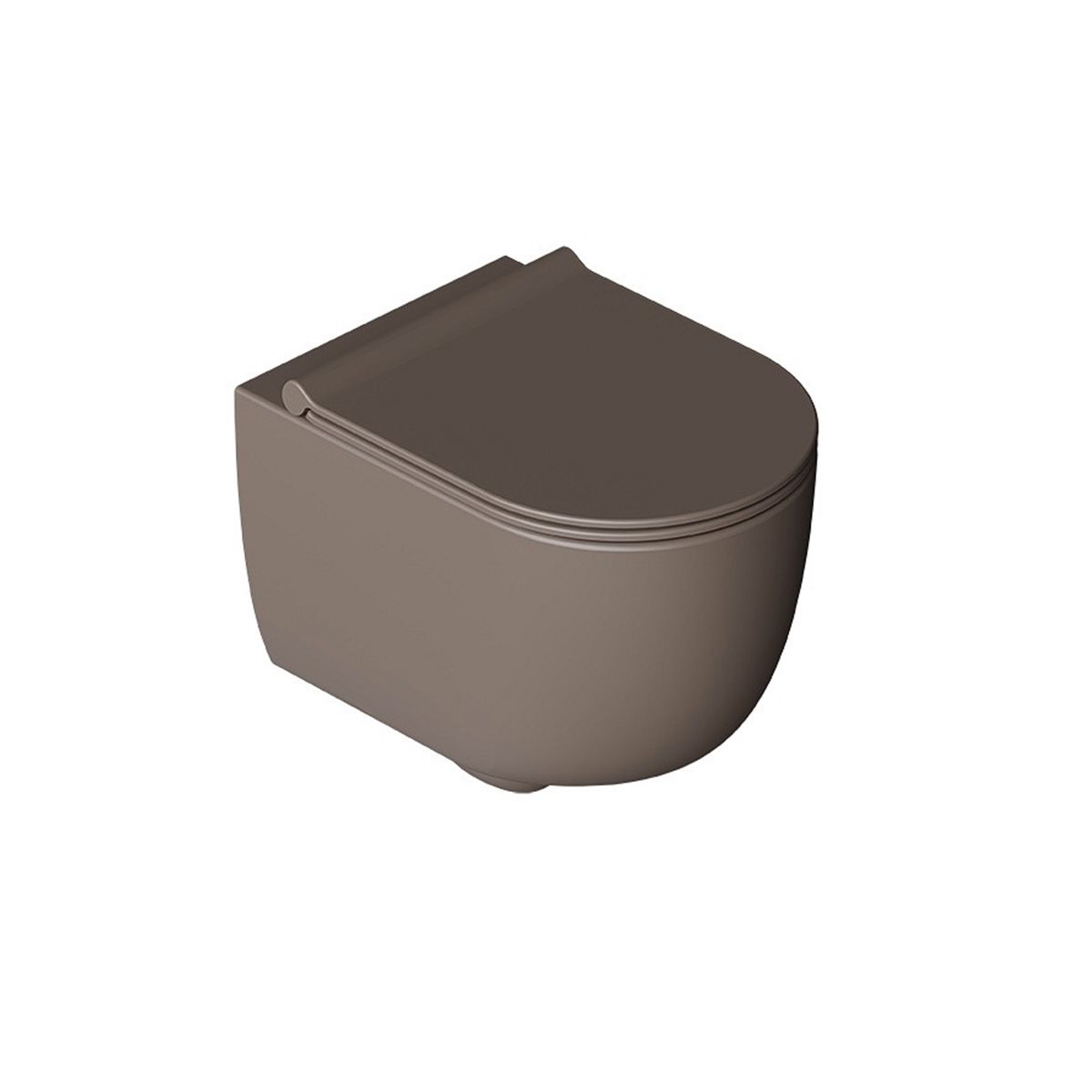 Alice Ceramica UNICA WC-istuin seinään 500 rimless Aliflush kahvi