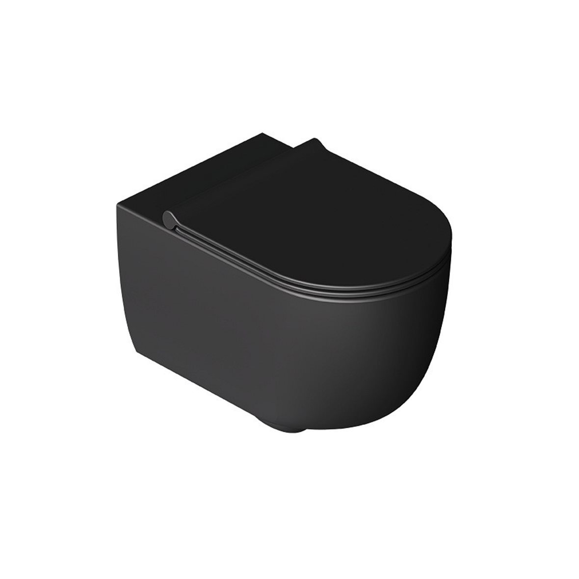 Alice Ceramica UNICA WC-istuin seinään 550 rimless Aliflush mattamusta