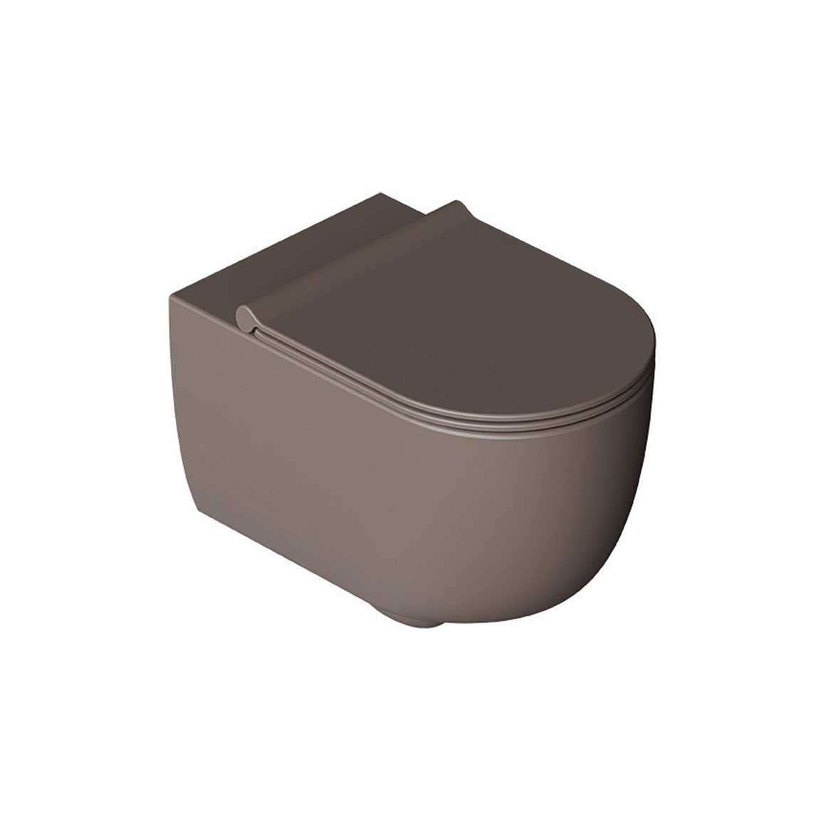 Alice Ceramica UNICA WC-istuin seinään 550 rimless Aliflush kahvi