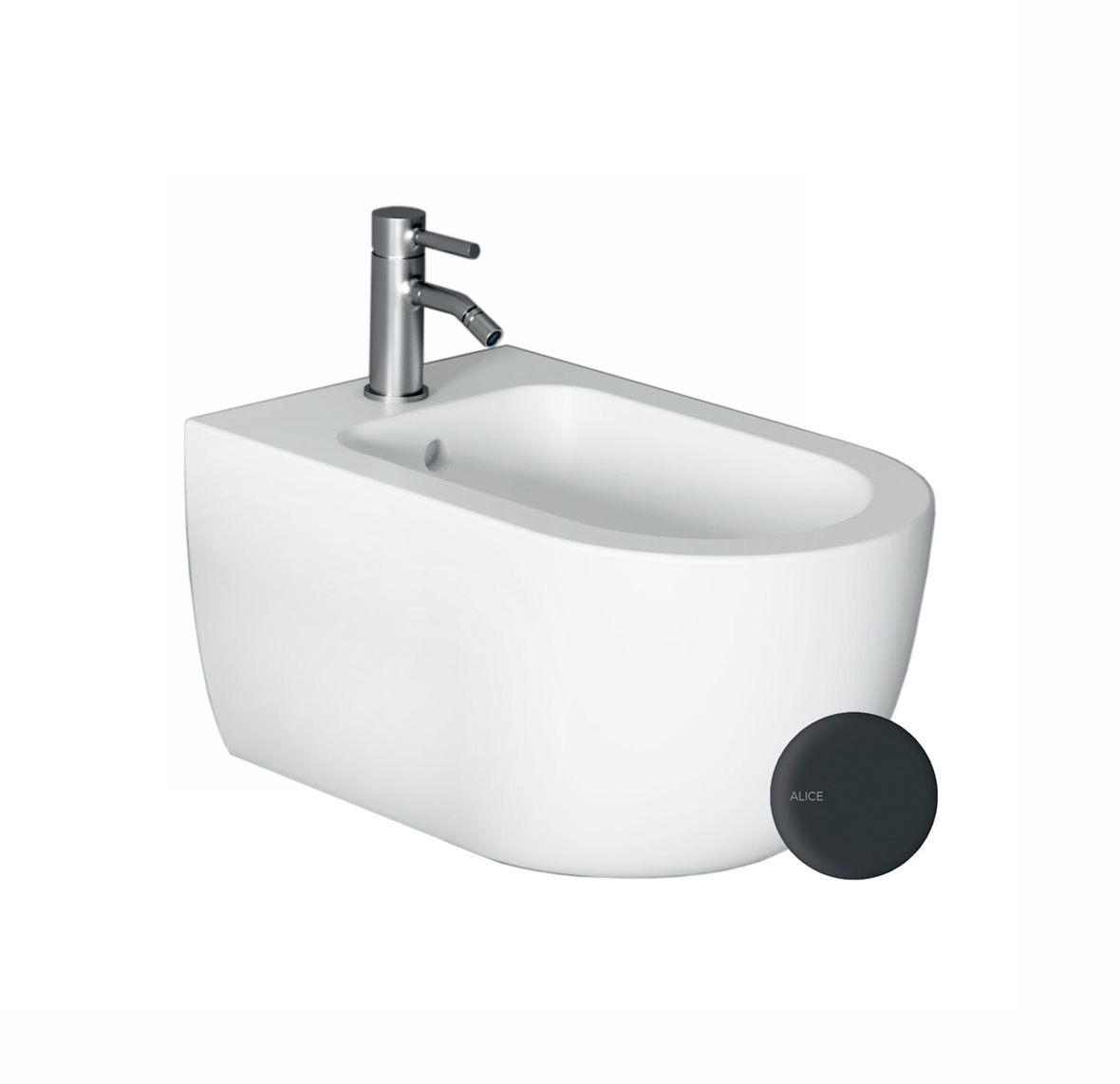 Alice Ceramica UNICA pesuistuin seinään 550 mattamusta