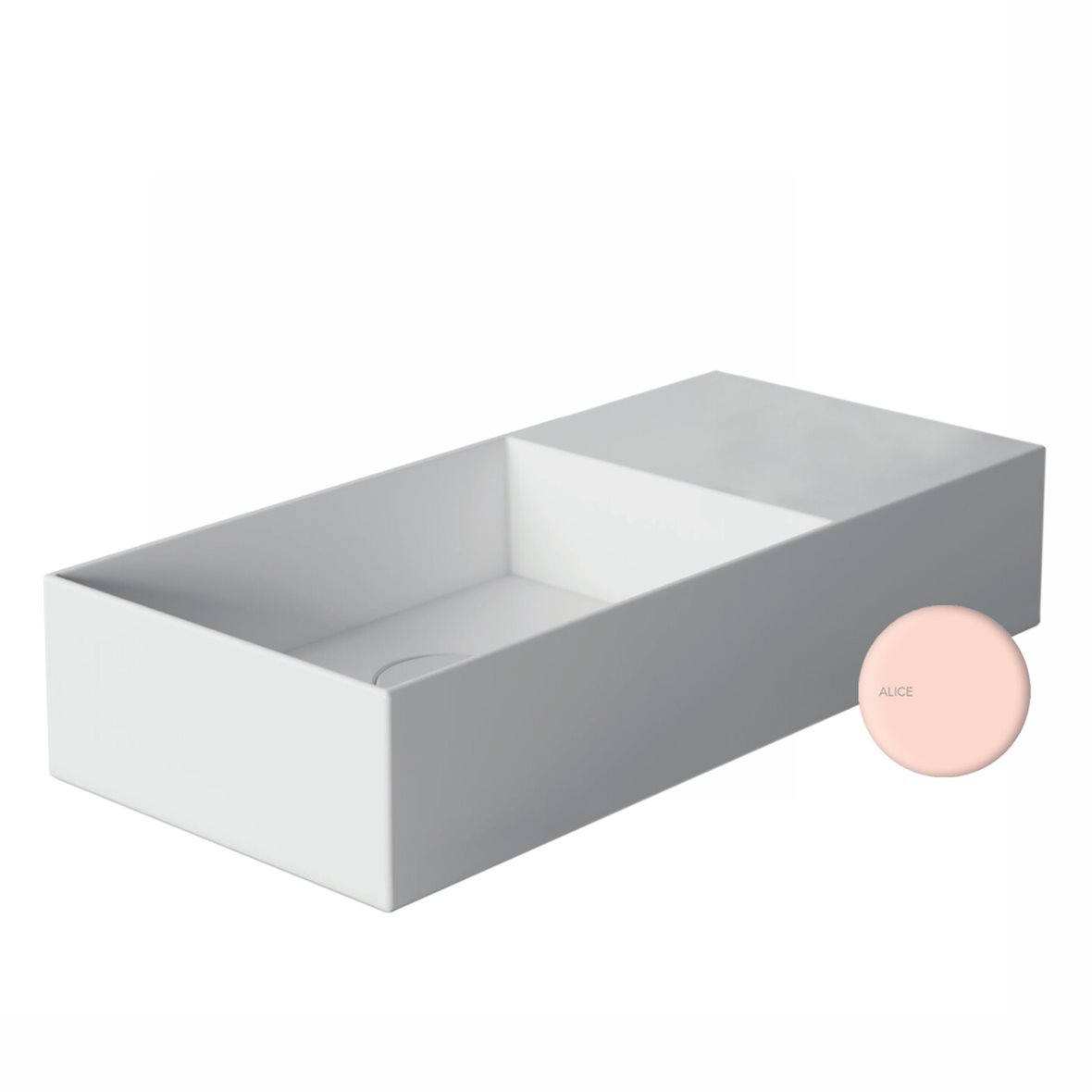 Alice Ceramica SPY pieni malja-allas 55X25X11 cm rosa posliini kulho vasemmalla punainen