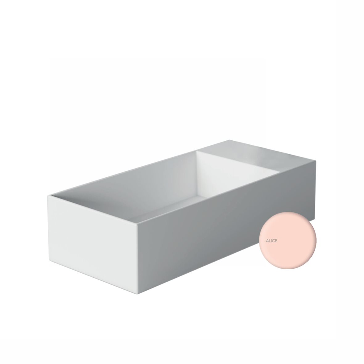 Alice Ceramica SPY pieni malja-allas 45X20X11 cm rosa posliini kulho vasemmalla punainen