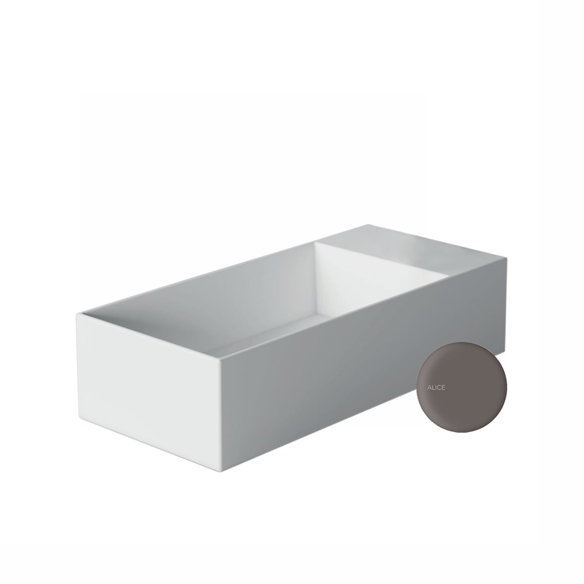 Alice Ceramica SPY pieni malja-allas 45X20X11 cm kahvi posliini kulho vasemmalla ruskea