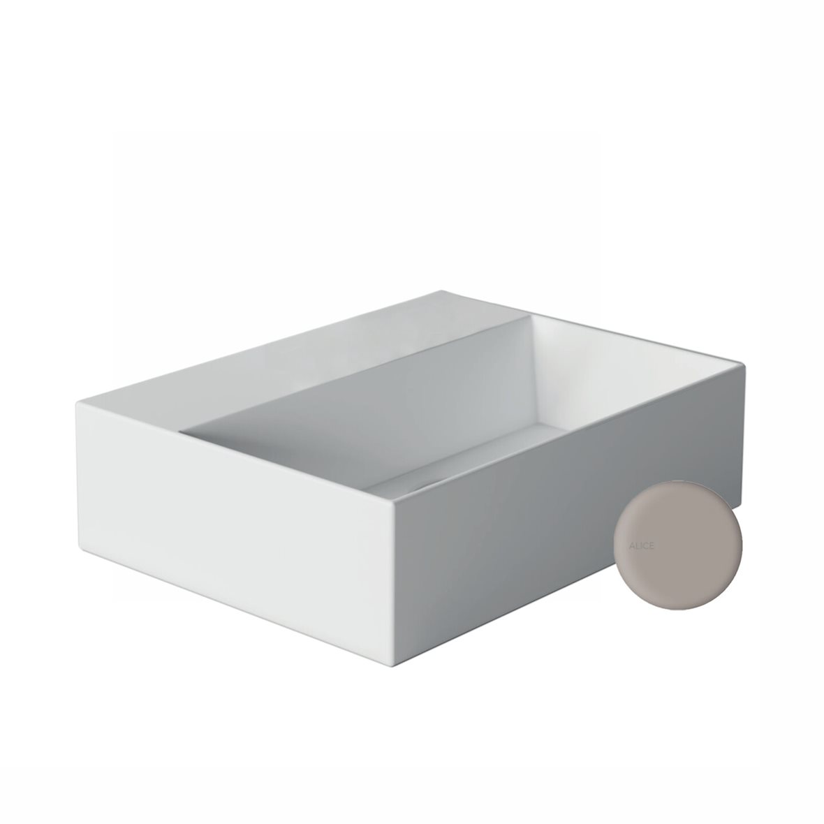 Alice Ceramica SPY pieni malja-allas 40X30X11 cm harmaa posliini harmaa