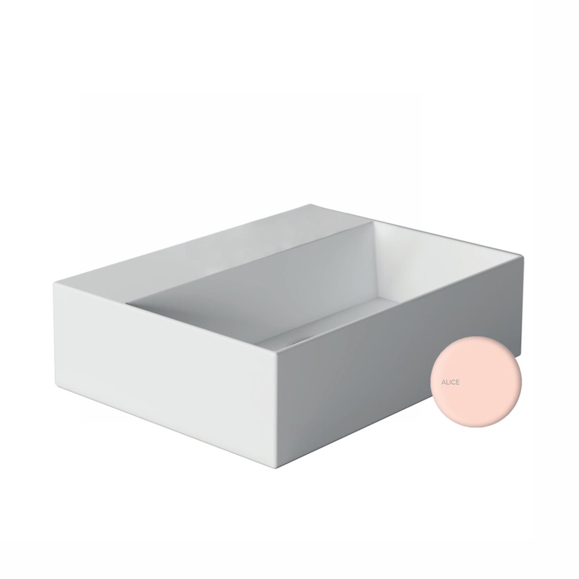 Alice Ceramica SPY pieni malja-allas 40X30X11 cm rosa posliini punainen