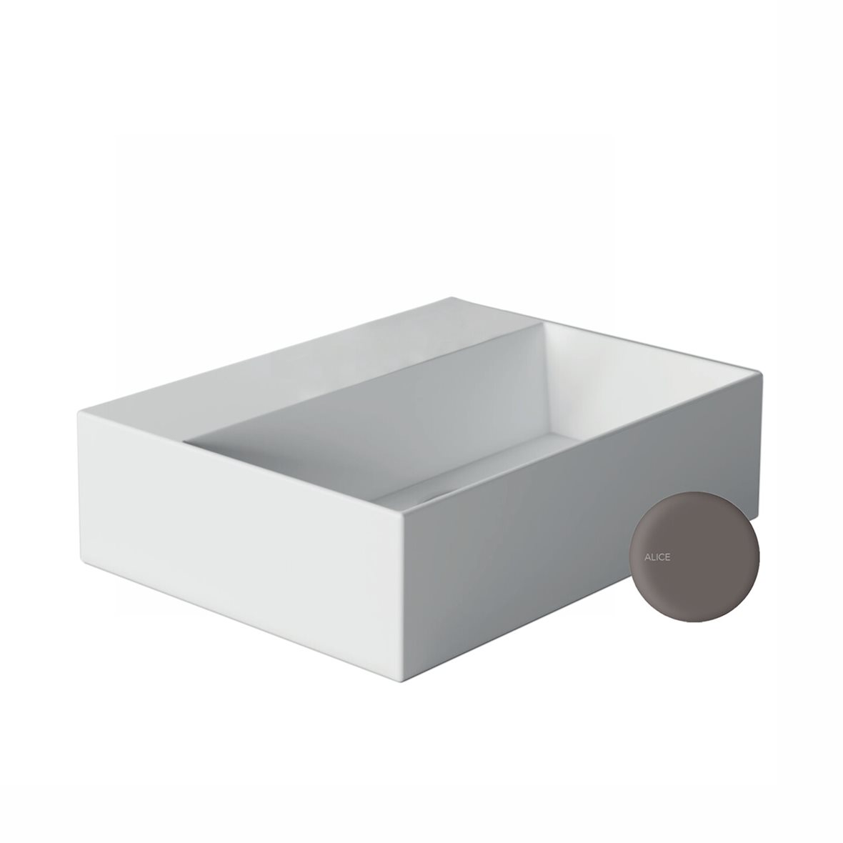 Alice Ceramica SPY pieni malja-allas 40X30X11 cm kahvi posliini ruskea