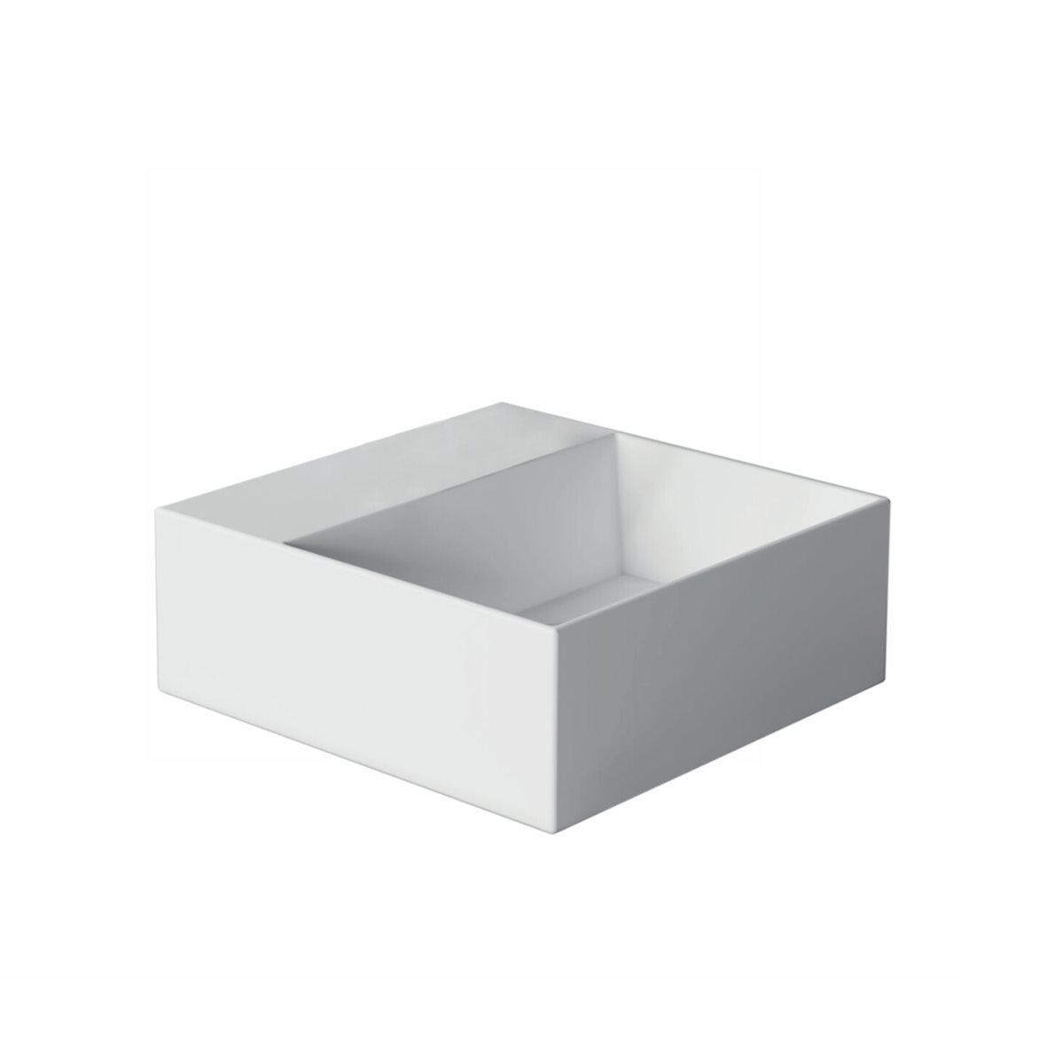 Alice Ceramica SPY pieni malja-allas 30X30X11 cm kiiltävä valkoinen posliini valkoinen