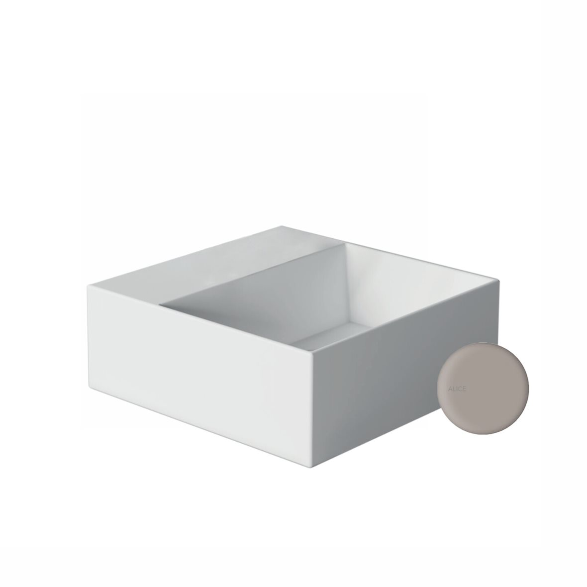 Alice Ceramica SPY pieni malja-allas 30X30X11 cm harmaa posliini harmaa