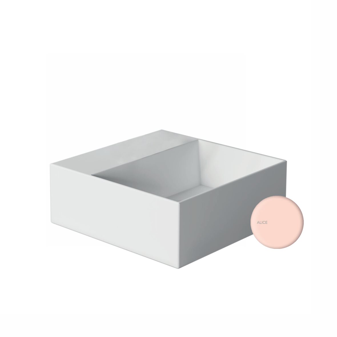 Alice Ceramica SPY pieni malja-allas 30X30X11 cm rosa posliini punainen