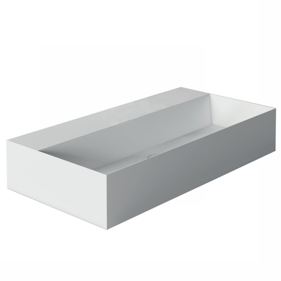 Alice Ceramica SPY pieni malja-allas 60X30X11 cm mattavalkoinen posliini valkoinen