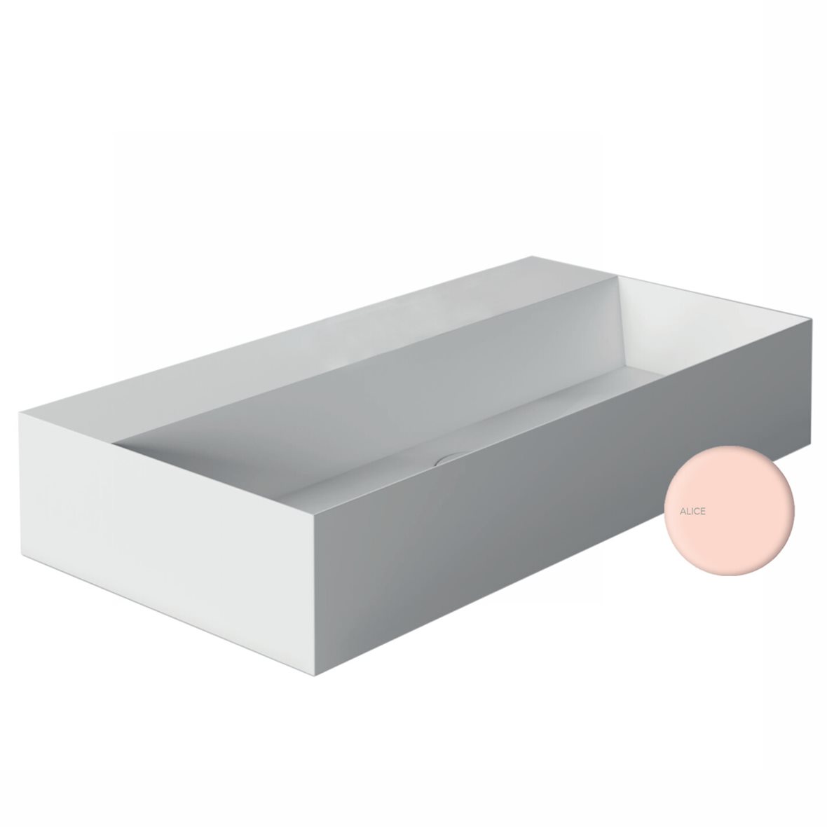 Alice Ceramica SPY pieni malja-allas 60X30X11 cm rosa posliini punainen