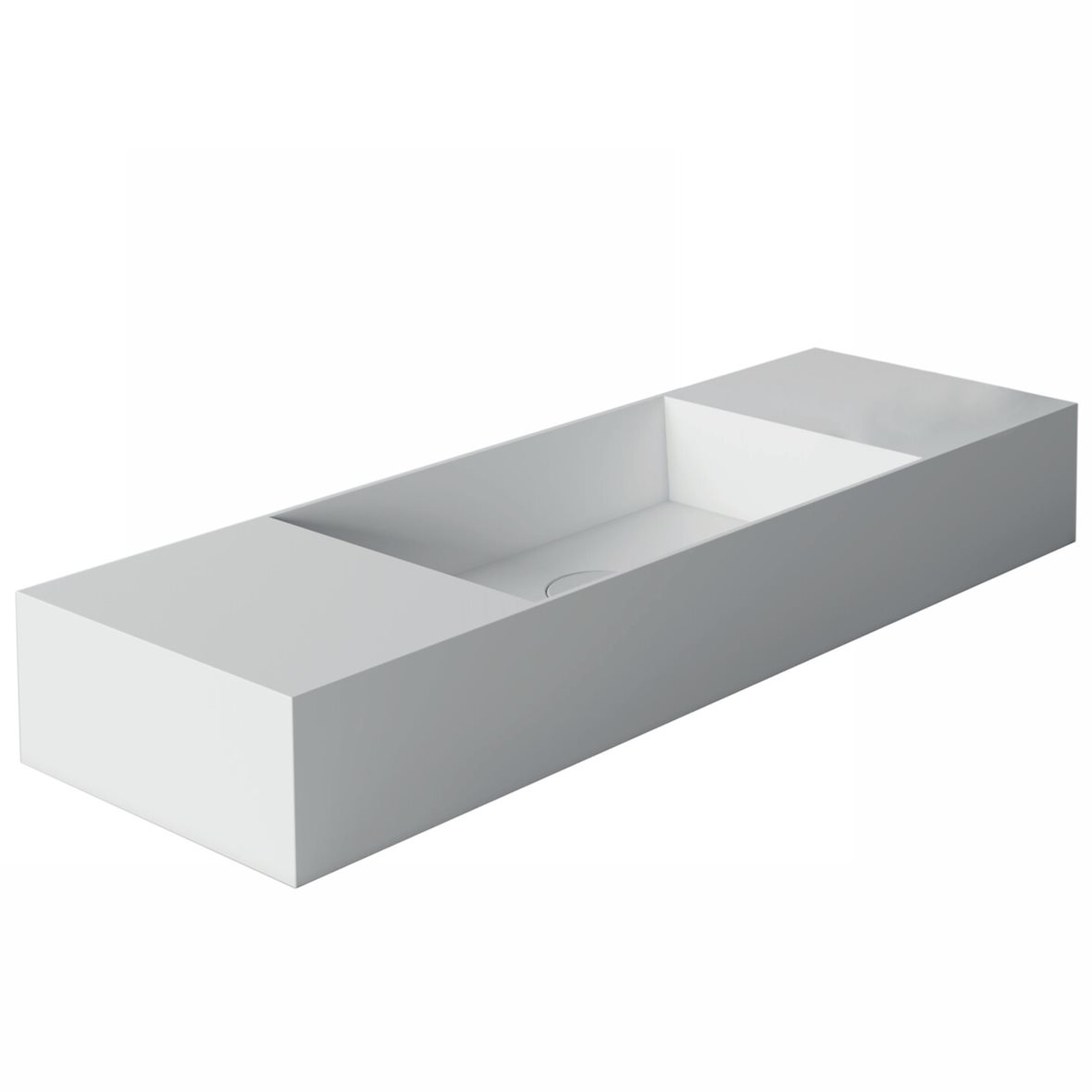 Alice Ceramica SPY pieni malja-allas 80X25X11 cm mattavalkoinen posliini valkoinen