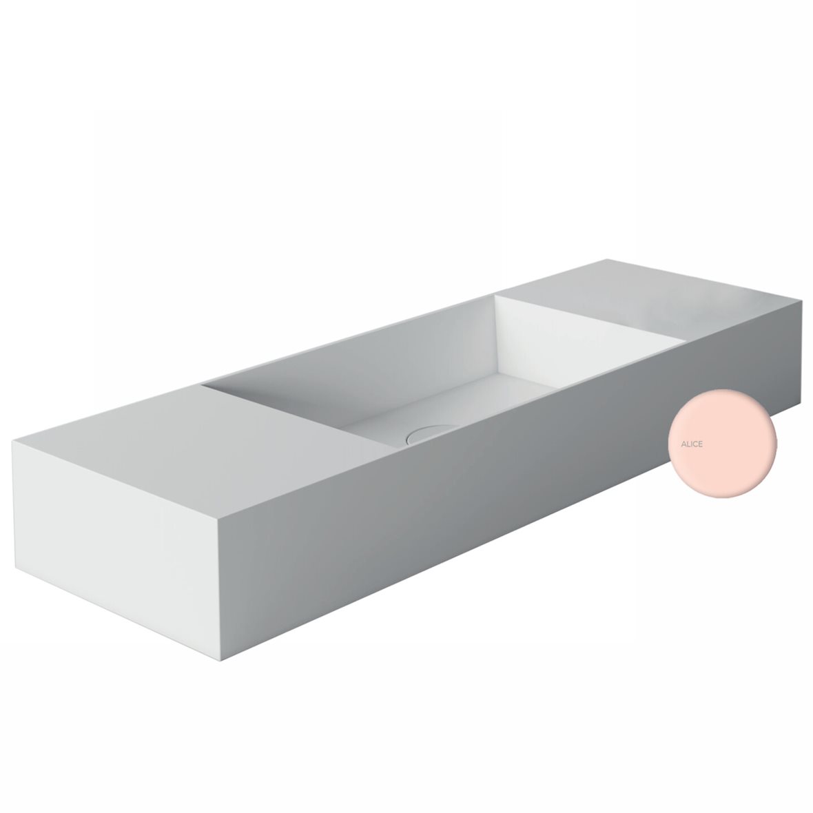 Alice Ceramica SPY pieni malja-allas 80X25X11 cm rosa posliini punainen