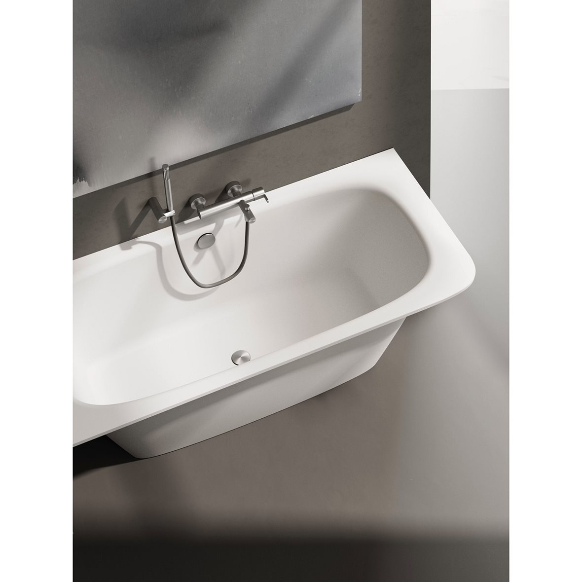 Klassinen, PAA Smart, PAA Smart D kylpyamme 170x75x60 cm kiiltävä valkoinen valumarmori kulma-asennus