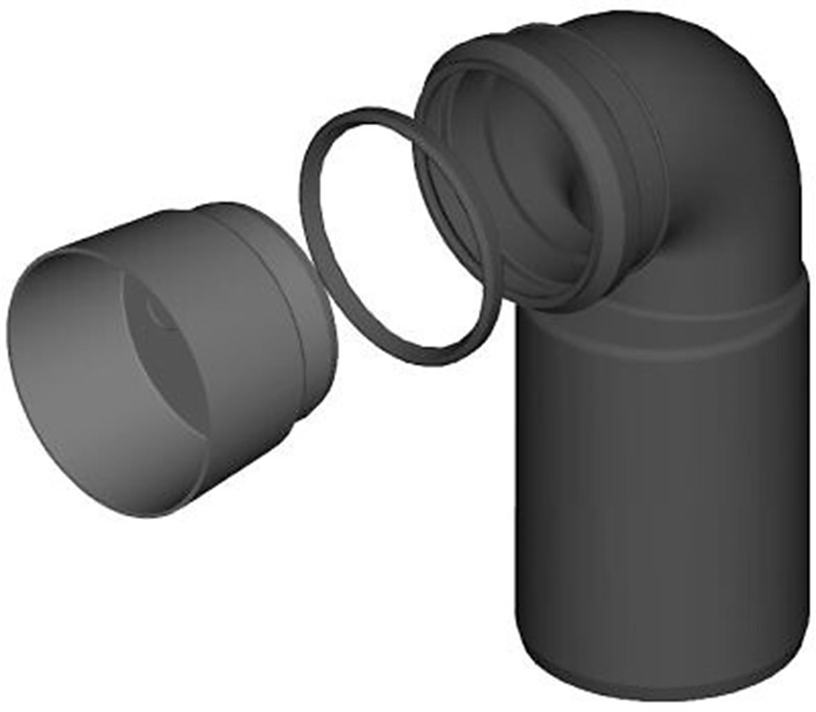 LIV / Schwab WC-elementin viemäröintikulma Ø90/110 mm