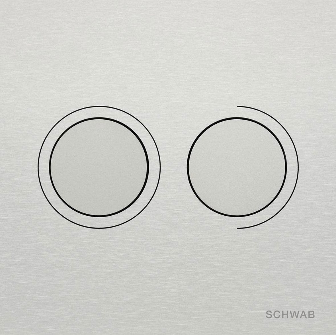 Schwab Itea Duo seinä-WC huuhtelupainike kaksoishuuhtelu metalli