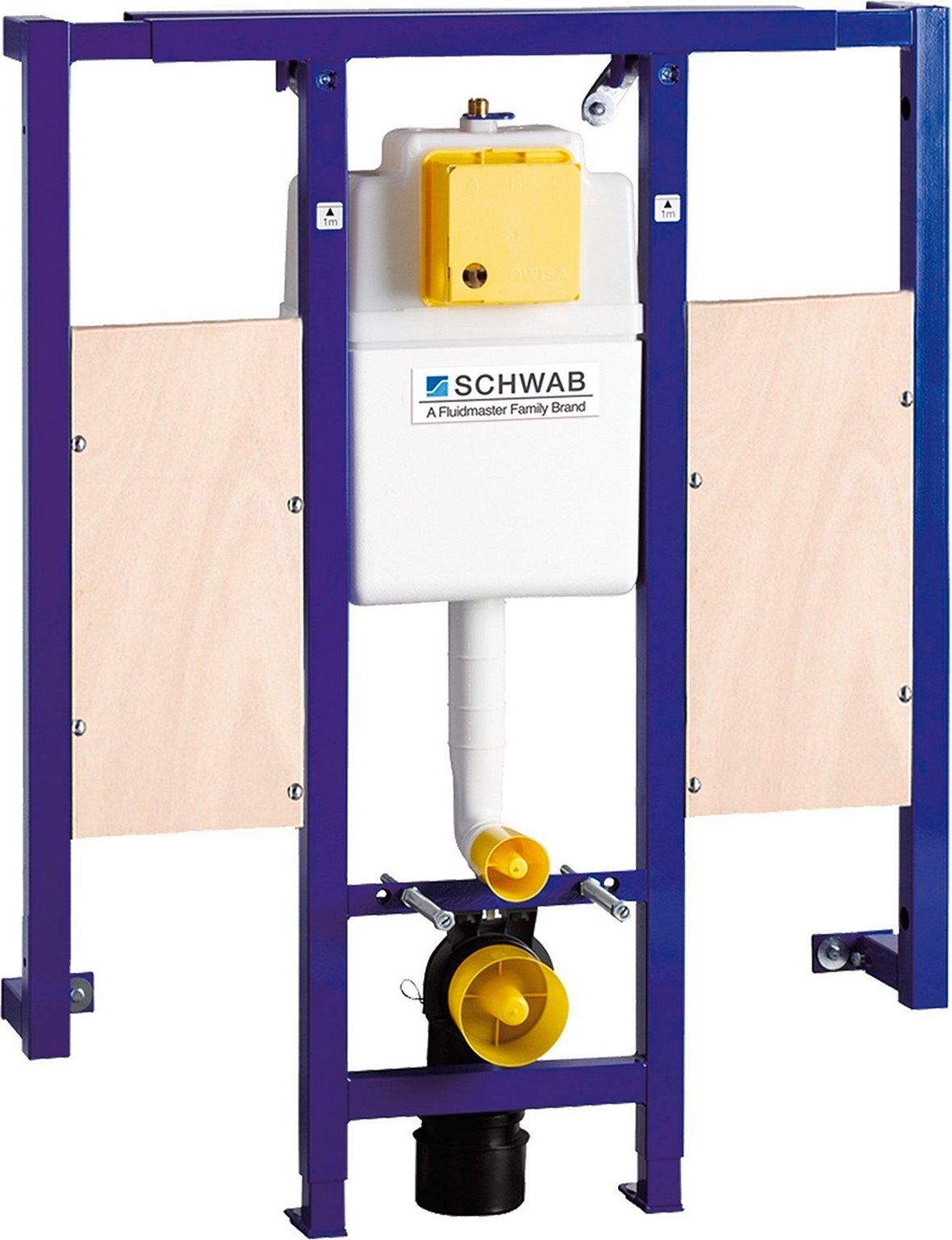 Schwab Duplo 380 seinä-WC elementti tukikahvatuella