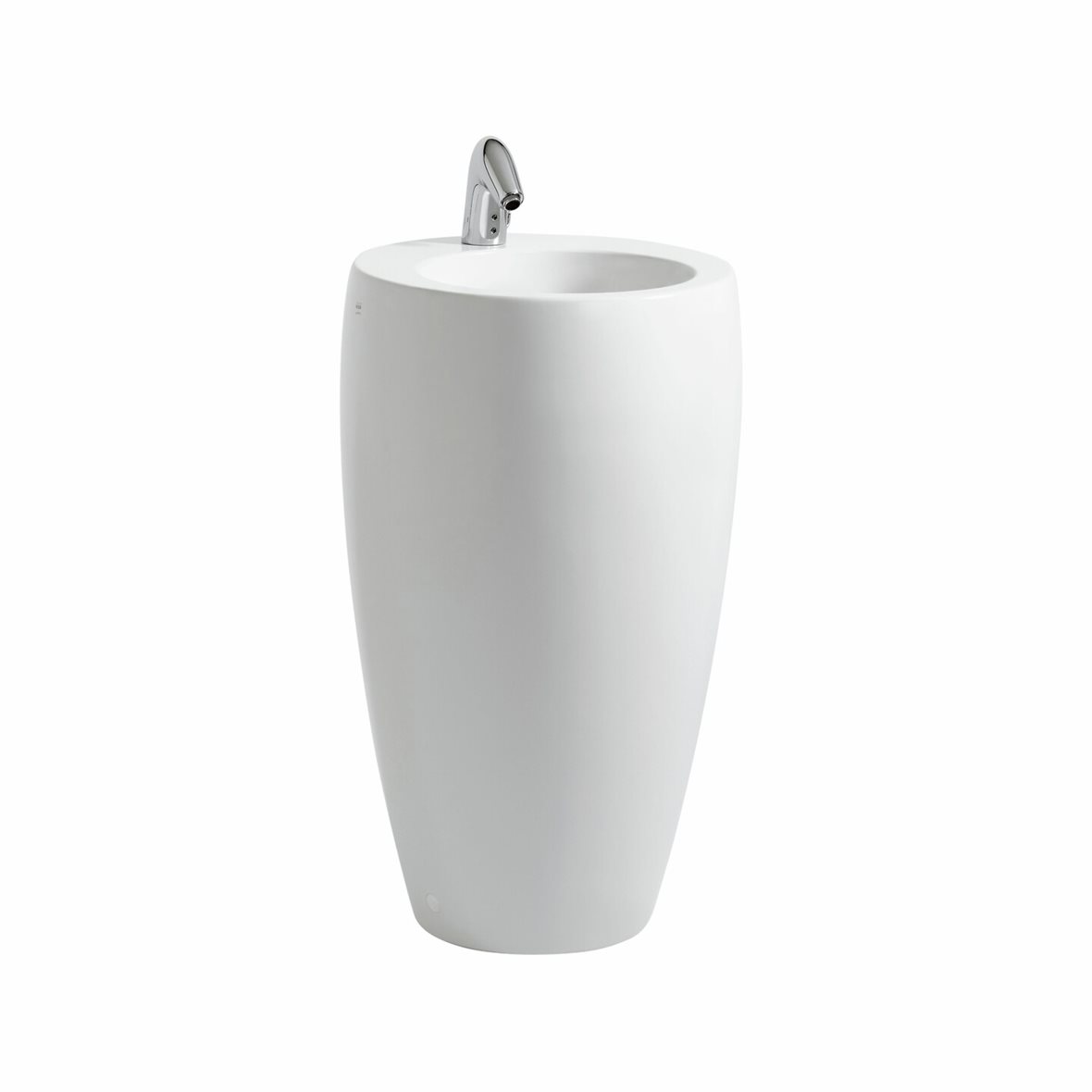 Laufen Il Bagno Alessi One vapaastiseisova pesuallas 53X53X90 cm kiiltävä valkoinen LCC posliini kiiltävä valkoinen