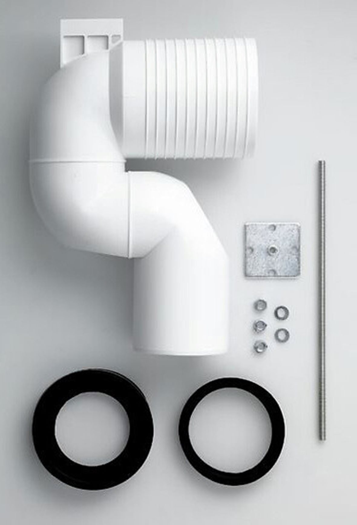 Laufen viemäröintiyhde P-lukolliselle lattia-WC:lle 160–260 mm