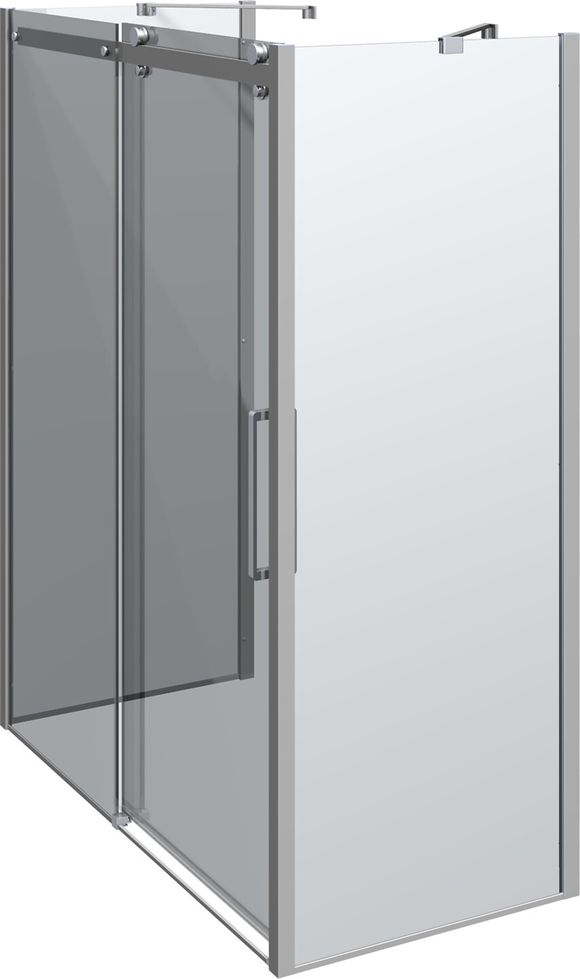 Dansani XXL Deluxe liukusuihkuovi 160x200x80 cm 2 kiinteällä seinällä kromi/kirkas