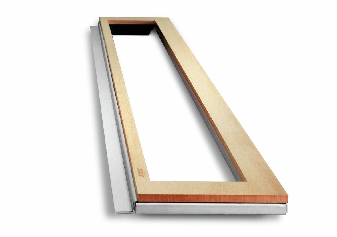 Unidrain HighLine 1916 kehys 1200/15 mm RST AISI 304 PVD-kupari