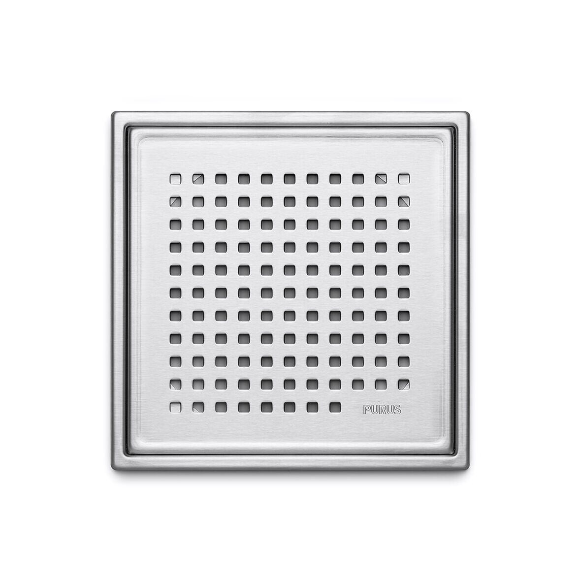 Purus Square Chess kaivonkansi neliö 197x197x6 mm harjattu rst AISI 304