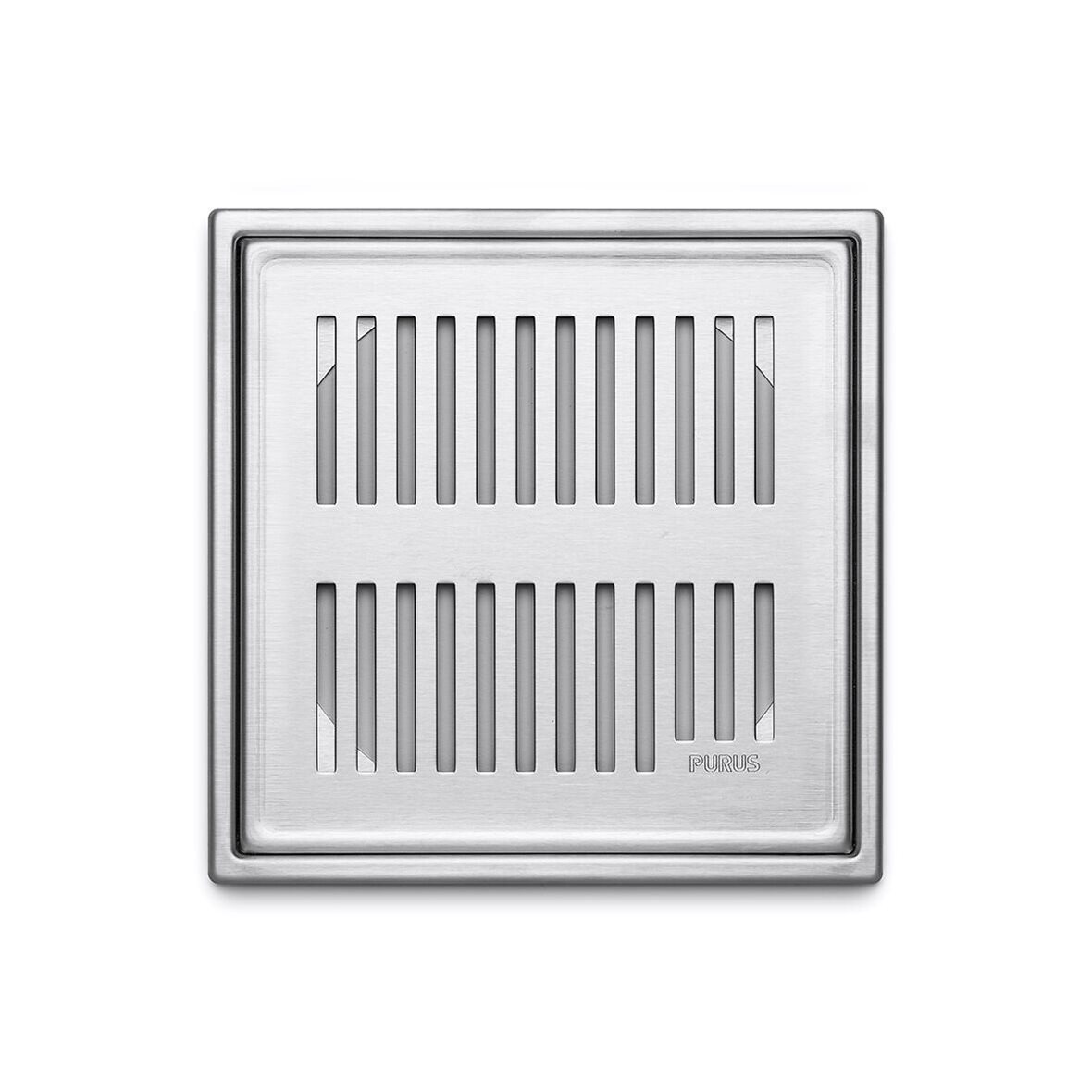 Purus Square Rib kaivonkansi neliö 197x197x6 mm harjattu rst AISI 304