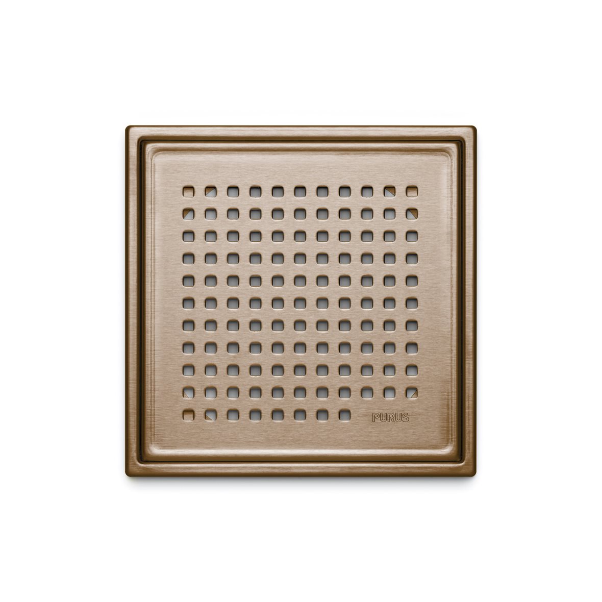Purus Square Chess kaivonkansi neliö 197x197x6 mm PVD-pronssi rst AISI 304