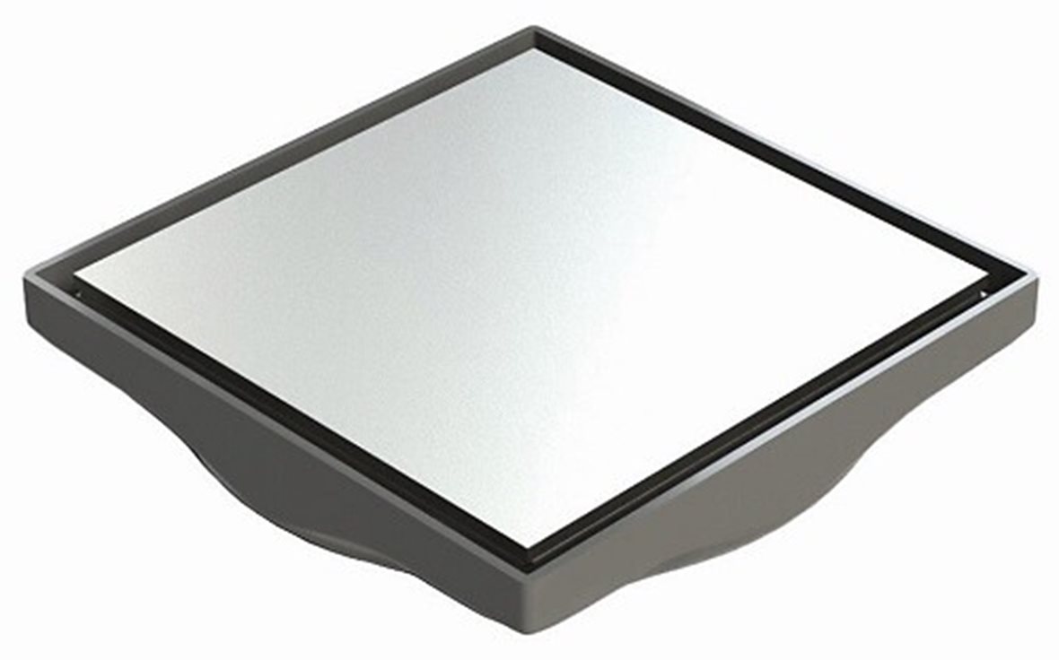 Purus Square Platinum kaivonkansi neliö RST/muovi 150x150 mm