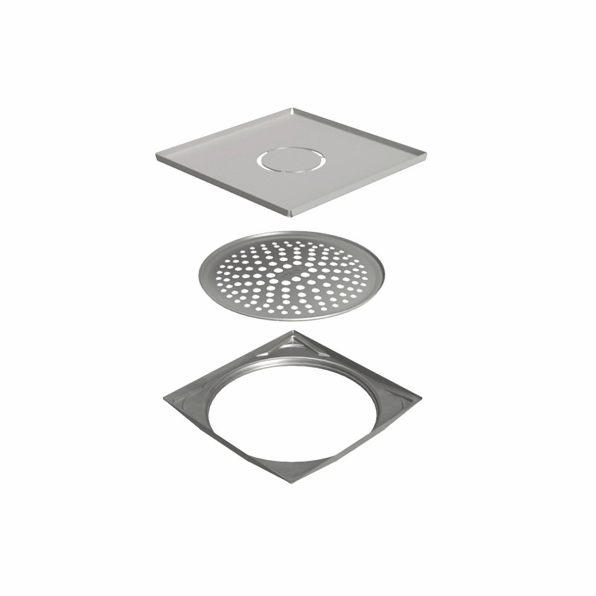 Purus Square Tile Insert laatoitettava kaivonkansi neliö RST 150x150 mm, Purus Square 148 Tile Insert laatoitettava kaivonkansi neliö RST 148x148 mm