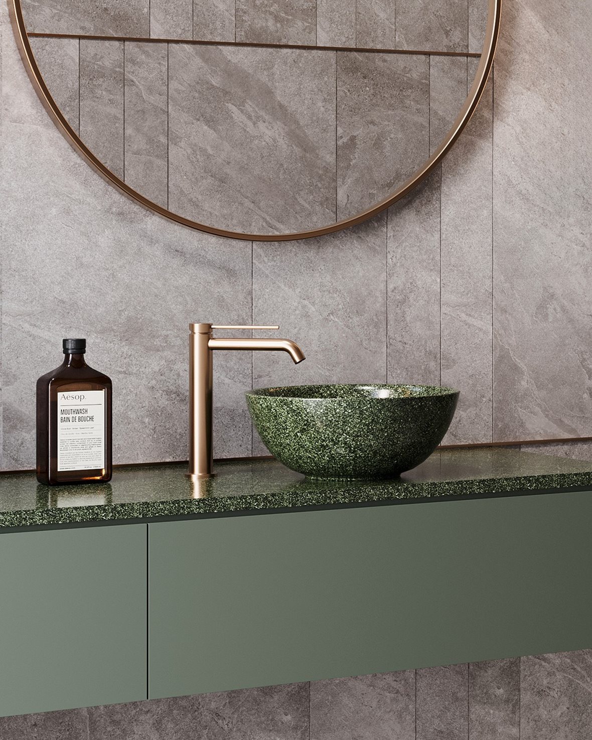 Woodio Soft, Woodio Soft malja-allas 32X32X13 cm Moss matta vihreä