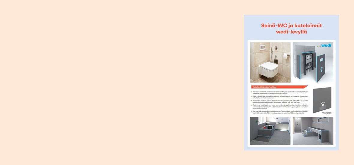 Seinä-wc ja koteloinnit wedi-levyllä